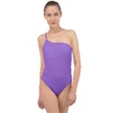 Iris Purple	 - 	Classic One Shoulder Swimsuit View1