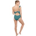 Myrtle Green	 - 	Frilly One Shoulder Swimsuit View2