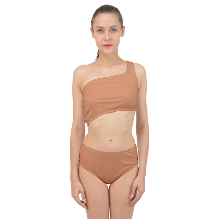 Raw Sienna Orange	 - 	Spliced Up Two Piece Swimsuit