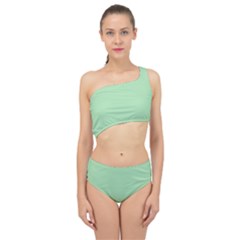 Soft Celadon Green	 - 	spliced Up Two Piece Swimsuit by ColorfulSwimWear