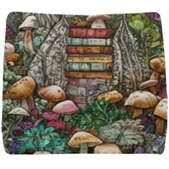 Bewitch Stipe Black Art Incantation Enchant Champignon Shiitake Witchcraft Black Magic Witch Seat Cushion by GardenOfOphir