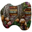 Bewitch Stipe Black Art Incantation Enchant Champignon Shiitake Witchcraft Black Magic Witch Head Support Cushion View4