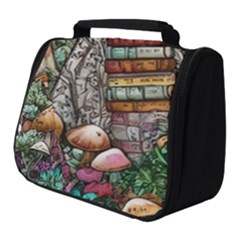 Bewitch Stipe Black Art Incantation Enchant Champignon Shiitake Witchcraft Black Magic Witch Full Print Travel Pouch (small) by GardenOfOphir