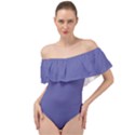 Blue Iris	 - 	Off Shoulder Velour Bodysuit View1