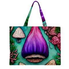 Veil Presto Psilocybin Superstition Agaric Trick Button Mushroom Sciopticon Diablerie Voodoo Fairy Zipper Mini Tote Bag by GardenOfOphir