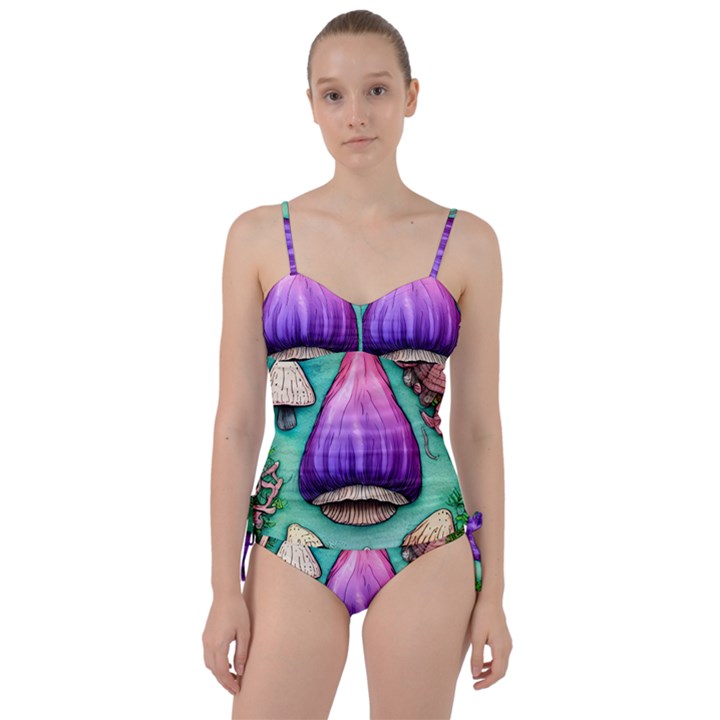 Veil Presto Psilocybin Superstition Agaric Trick Button Mushroom Sciopticon Diablerie Voodoo Fairy Sweetheart Tankini Set