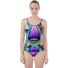 Veil Presto Psilocybin Superstition Agaric Trick Button Mushroom Sciopticon Diablerie Voodoo Fairy Cut Out Top Tankini Set by GardenOfOphir