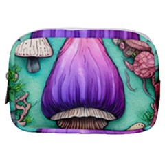 Veil Presto Psilocybin Superstition Agaric Trick Button Mushroom Sciopticon Diablerie Voodoo Fairy Make Up Pouch (small) by GardenOfOphir