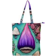 Veil Presto Psilocybin Superstition Agaric Trick Button Mushroom Sciopticon Diablerie Voodoo Fairy Double Zip Up Tote Bag by GardenOfOphir