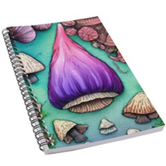 Veil Presto Psilocybin Superstition Agaric Trick Button Mushroom Sciopticon Diablerie Voodoo Fairy 5 5  X 8 5  Notebook by GardenOfOphir