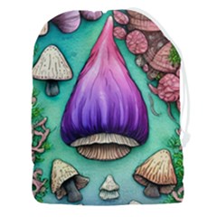 Veil Presto Psilocybin Superstition Agaric Trick Button Mushroom Sciopticon Diablerie Voodoo Fairy Drawstring Pouch (3xl) by GardenOfOphir