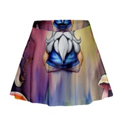 Thaumaturgy Magically Prestidigitation Sleight Of Hand Fly Agaric Abracadabra Mini Flare Skirt by GardenOfOphir