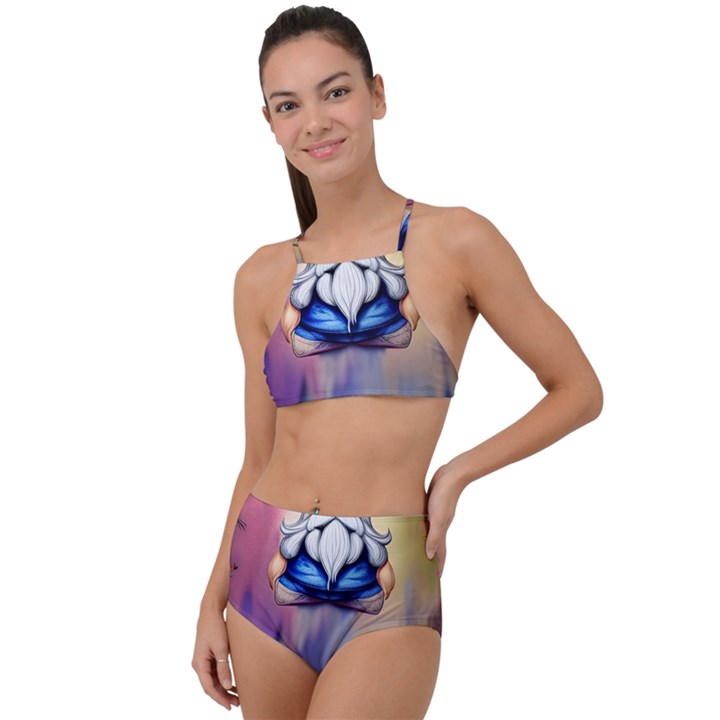 Thaumaturgy Magically Prestidigitation Sleight Of Hand Fly Agaric Abracadabra High Waist Tankini Set