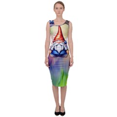 Thaumaturgy Magically Prestidigitation Sleight Of Hand Fly Agaric Abracadabra Sleeveless Pencil Dress by GardenOfOphir