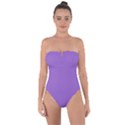 Iris Purple	 - 	Tie Back One Piece Swimsuit View1