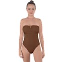 Gingerbread Brown	 - 	Tie Back One Piece Swimsuit View1