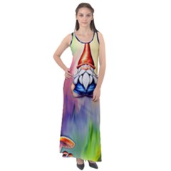 Thaumaturgy Magically Prestidigitation Sleight Of Hand Fly Agaric Abracadabra Sleeveless Velour Maxi Dress by GardenOfOphir