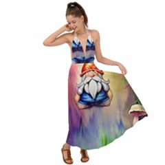 Thaumaturgy Magically Prestidigitation Sleight Of Hand Fly Agaric Abracadabra Backless Maxi Beach Dress by GardenOfOphir