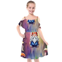 Thaumaturgy Magically Prestidigitation Sleight Of Hand Fly Agaric Abracadabra Kids  Cut Out Shoulders Chiffon Dress by GardenOfOphir