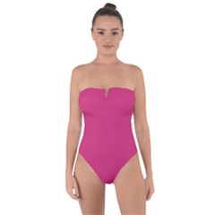 Pink Yarrow	 - 	tie Back One Piece Swimsuit by ColorfulSwimWear