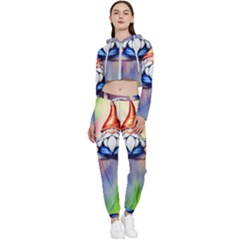 Thaumaturgy Magically Prestidigitation Sleight Of Hand Fly Agaric Abracadabra Cropped Zip Up Lounge Set by GardenOfOphir