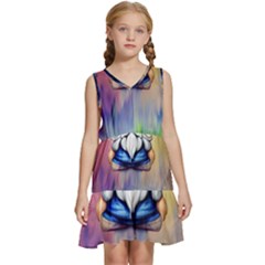 Thaumaturgy Magically Prestidigitation Sleight Of Hand Fly Agaric Abracadabra Kids  Sleeveless Tiered Mini Dress by GardenOfOphir