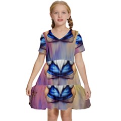 Thaumaturgy Magically Prestidigitation Sleight Of Hand Fly Agaric Abracadabra Kids  Short Sleeve Tiered Mini Dress by GardenOfOphir