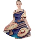 Mushroom Cloud Legerdemain Portobello Warlock Cut Out Shoulders Chiffon Dress View1