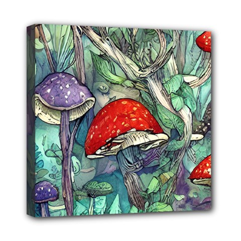 Necromancy Mushroom Mini Canvas 8  X 8  (stretched) by GardenOfOphir