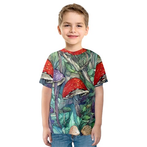 Necromancy Mushroom Kids  Sport Mesh Tee by GardenOfOphir