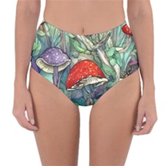 Necromancy Mushroom Reversible High-waist Bikini Bottoms by GardenOfOphir