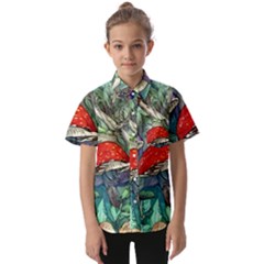 Necromancy Mushroom Kids  Short Sleeve Shirt by GardenOfOphir