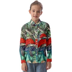 Necromancy Mushroom Kids  Long Sleeve Shirt by GardenOfOphir