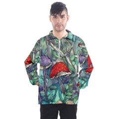 Necromancy Mushroom Men s Half Zip Pullover by GardenOfOphir