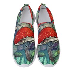 Necromancy Mushroom Women s Slip On Sneakers by GardenOfOphir