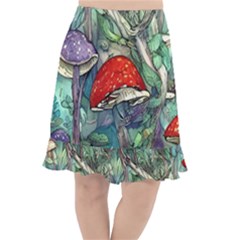 Necromancy Mushroom Fishtail Chiffon Skirt by GardenOfOphir