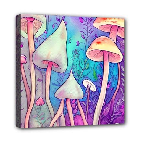 Magician s Charm Mushroom Mini Canvas 8  X 8  (stretched) by GardenOfOphir