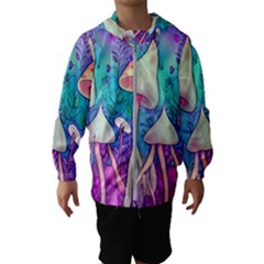 Magician s Charm Mushroom Kids  Hooded Windbreaker by GardenOfOphir