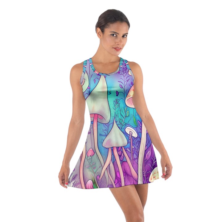 Magician s Charm Mushroom Cotton Racerback Dress