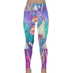 Magician s Charm Mushroom Lightweight Velour Classic Yoga Leggings by GardenOfOphir