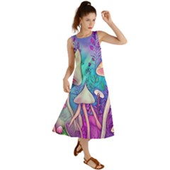 Magician s Charm Mushroom Summer Maxi Dress by GardenOfOphir