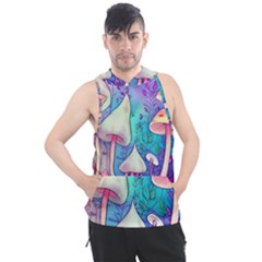 Magician s Charm Mushroom Men s Sleeveless Hoodie by GardenOfOphir