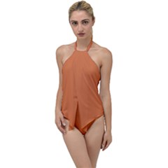 Amber Glow Orange	 - 	go With The Flow One Piece Swimsuit by ColorfulSwimWear