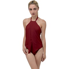 Barn Red	 - 	go With The Flow One Piece Swimsuit by ColorfulSwimWear