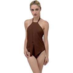 Gingerbread Brown	 - 	go With The Flow One Piece Swimsuit by ColorfulSwimWear