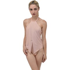 Soft Apricot Orange	 - 	go With The Flow One Piece Swimsuit by ColorfulSwimWear