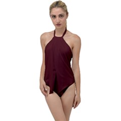 Wine Red	 - 	go With The Flow One Piece Swimsuit by ColorfulSwimWear