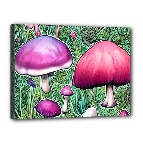 Conjuration Mushroom Canvas 16  X 12  (stretched) by GardenOfOphir