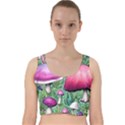 Conjuration Mushroom Velvet Racer Back Crop Top View1