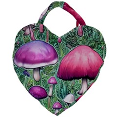 Conjuration Mushroom Giant Heart Shaped Tote by GardenOfOphir